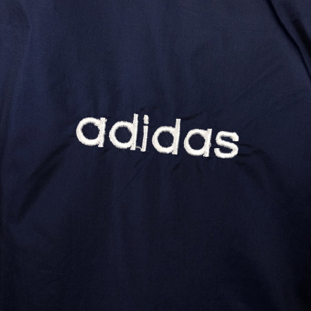 80s-90'S Adidas nylon jacket, men's size L (approx.) Nylon navy blue type Vintage Second Hand