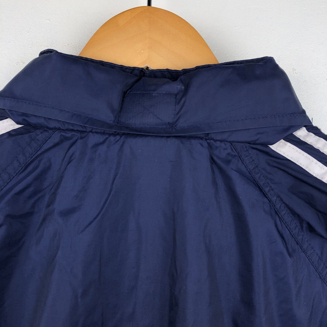 80s-90'S Adidas nylon jacket, men's size L (approx.) Nylon navy blue type Vintage Second Hand