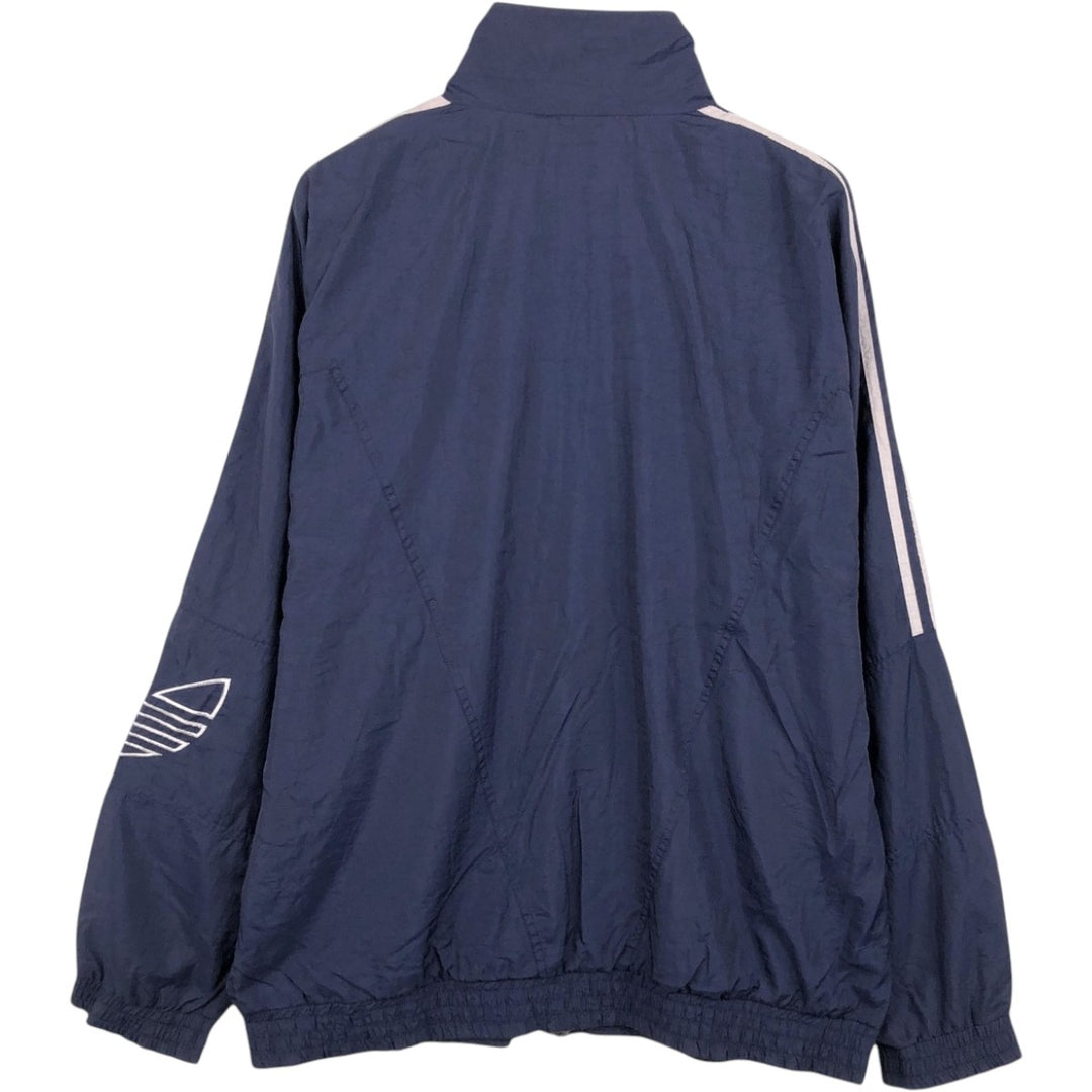 Vintage 1980'S Adidas Trefoil Logo Nylon Jacket, Men's Size L Nylon navy blue type Vintage Second Hand