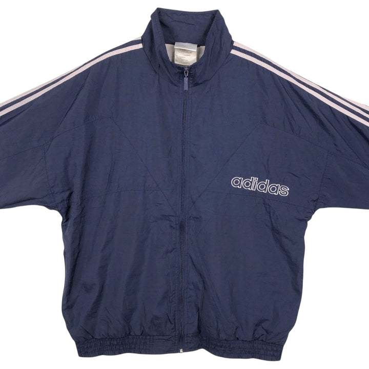 Vintage 1980'S Adidas Trefoil Logo Nylon Jacket, Men's Size L Nylon navy blue type Vintage Second Hand