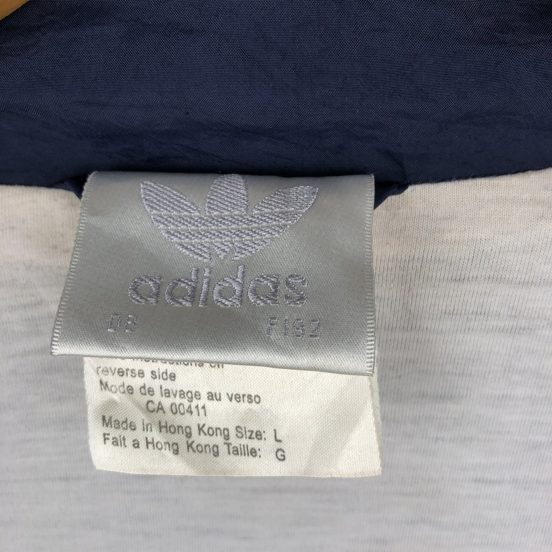 Vintage 1980'S Adidas Trefoil Logo Nylon Jacket, Men's Size L Nylon navy blue type Vintage Second Hand