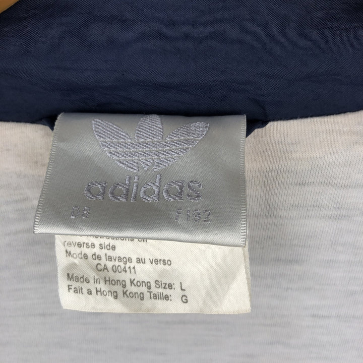 Vintage 1980'S Adidas Trefoil Logo Nylon Jacket, Men's Size L Nylon navy blue type Vintage Second Hand