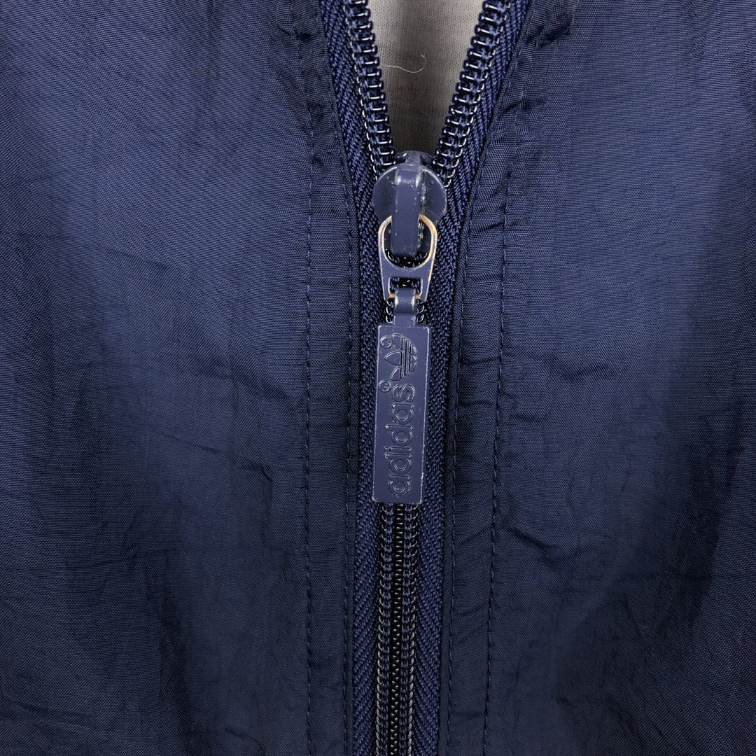 Vintage 1980'S Adidas Trefoil Logo Nylon Jacket, Men's Size L Nylon navy blue type Vintage Second Hand