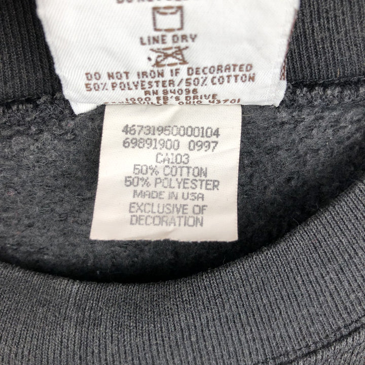 90'S BWEAR College Sweatshirt, Made in USA, Men's Size M (Equivalent), Vintage cotton black type Vintage Second Hand