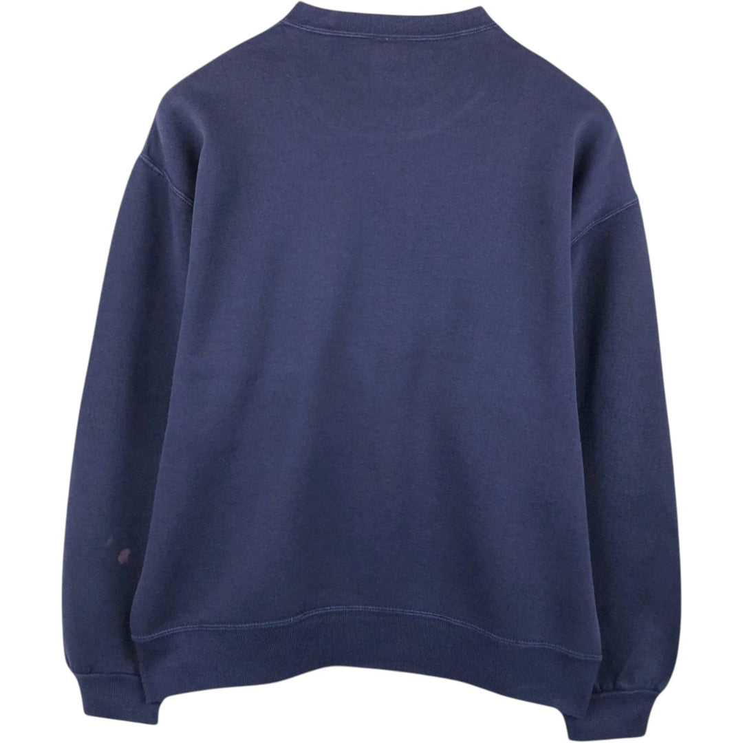 90'S Russell College Sweatshirt, Made in USA, Men's L, Vintage cotton navy blue type Vintage Second Hand