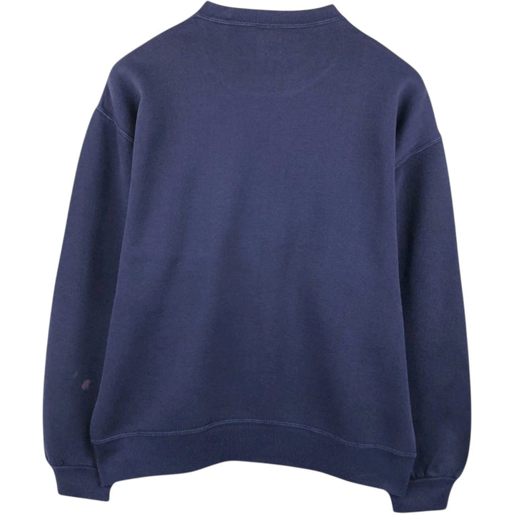 90'S Russell College Sweatshirt, Made in USA, Men's L, Vintage cotton navy blue type Vintage Second Hand