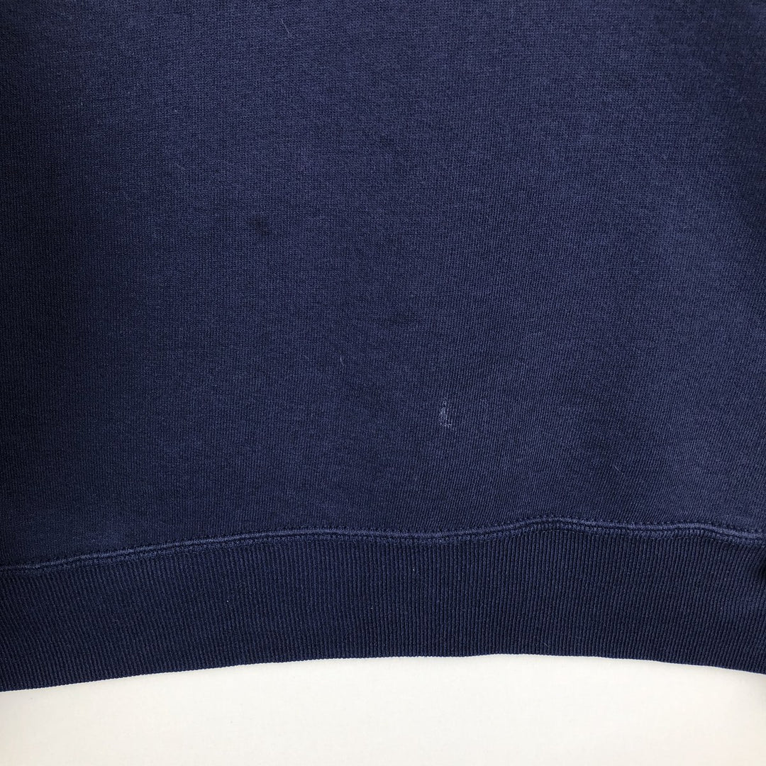 90'S Russell College Sweatshirt, Made in USA, Men's L, Vintage cotton navy blue type Vintage Second Hand