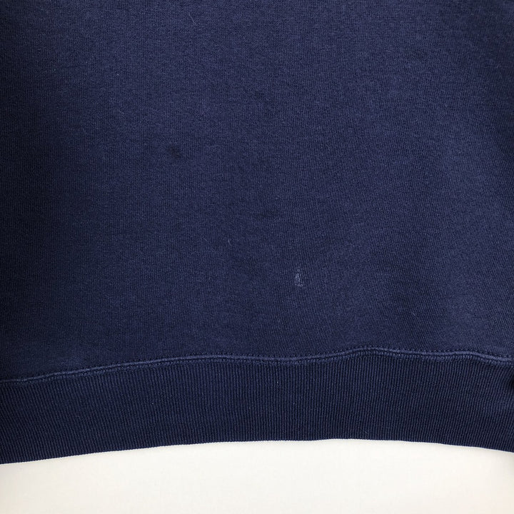 90'S Russell College Sweatshirt, Made in USA, Men's L, Vintage cotton navy blue type Vintage Second Hand