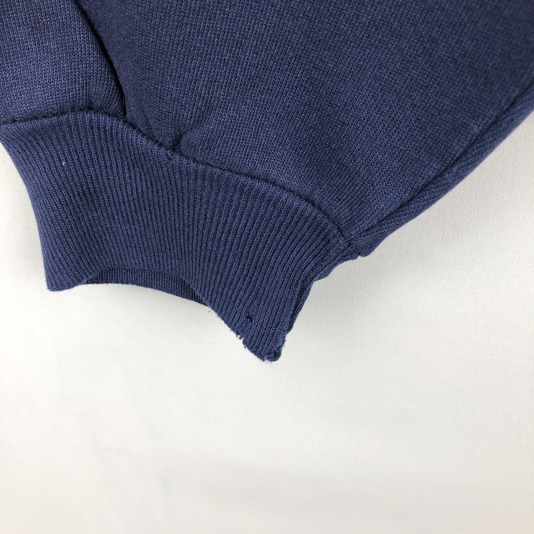 90'S Russell College Sweatshirt, Made in USA, Men's L, Vintage cotton navy blue type Vintage Second Hand
