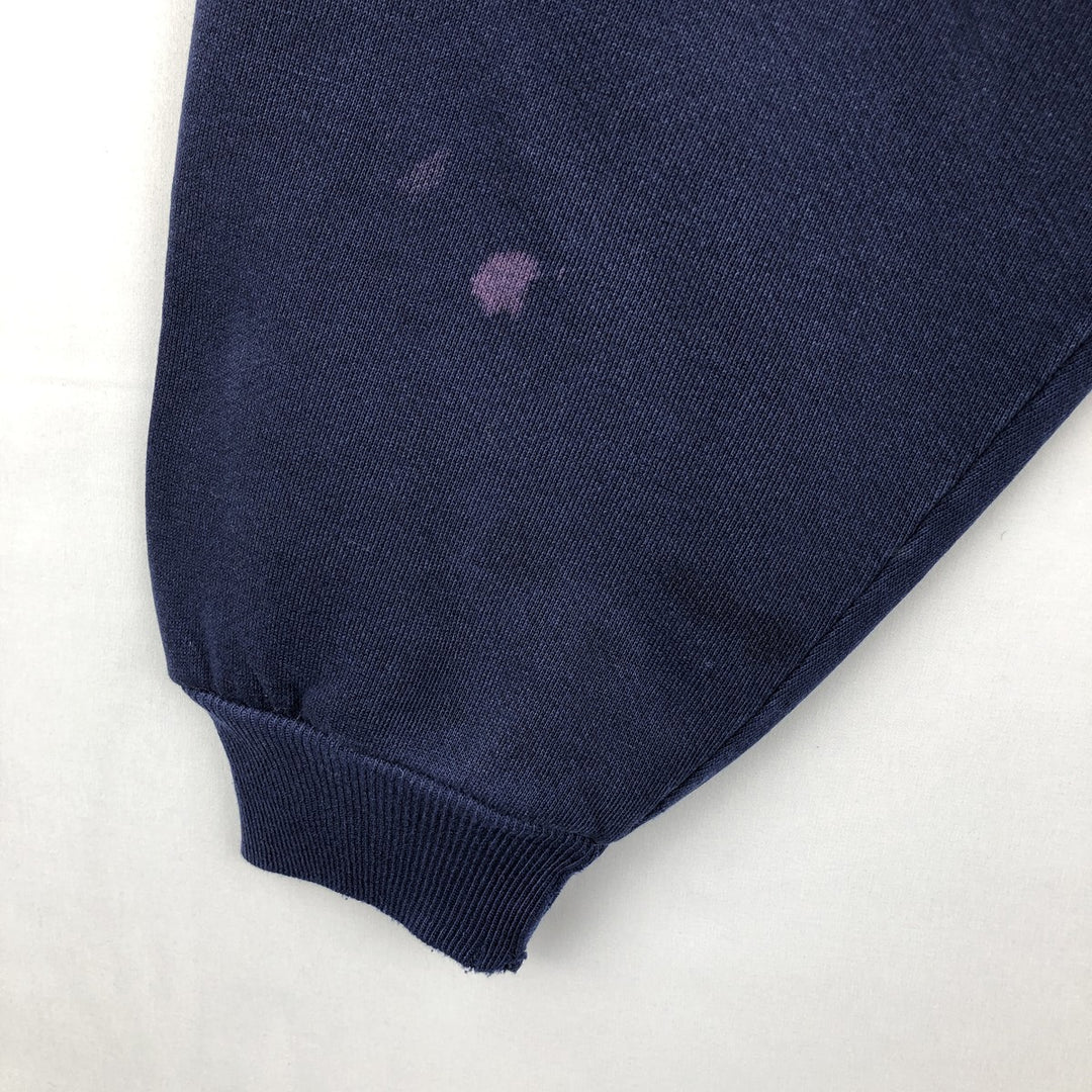 90'S Russell College Sweatshirt, Made in USA, Men's L, Vintage cotton navy blue type Vintage Second Hand