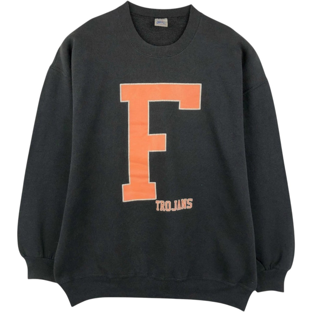Vintage 80s-90'S Jerzees Super Sweats college sweatshirt, made in the USA, men's size XL cotton black type Vintage Second Hand