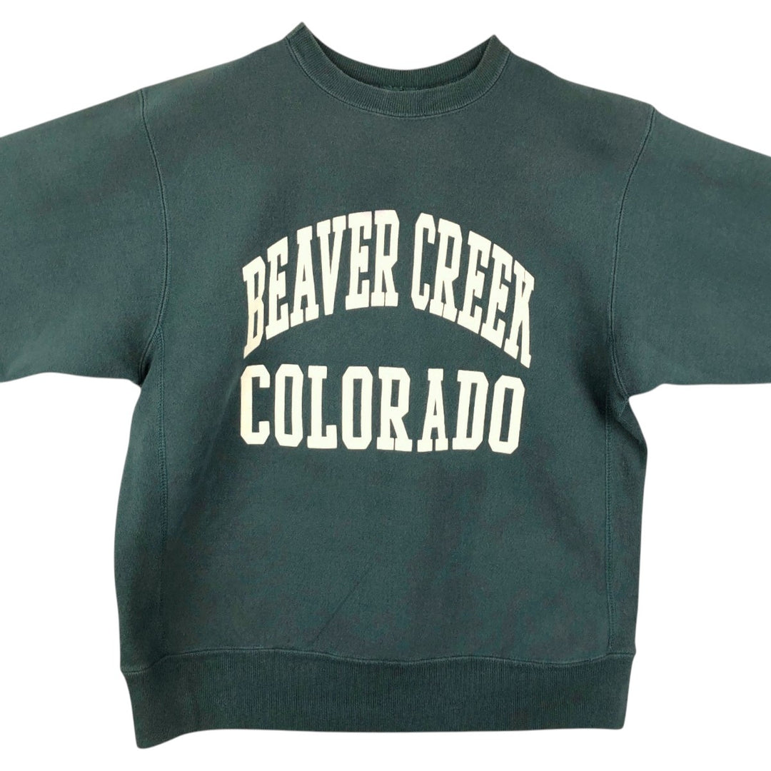 Vintage 90'S MV SPORT PRO WEAVE college sweatshirt, made in the USA, size L, men's cotton green type Vintage Second Hand