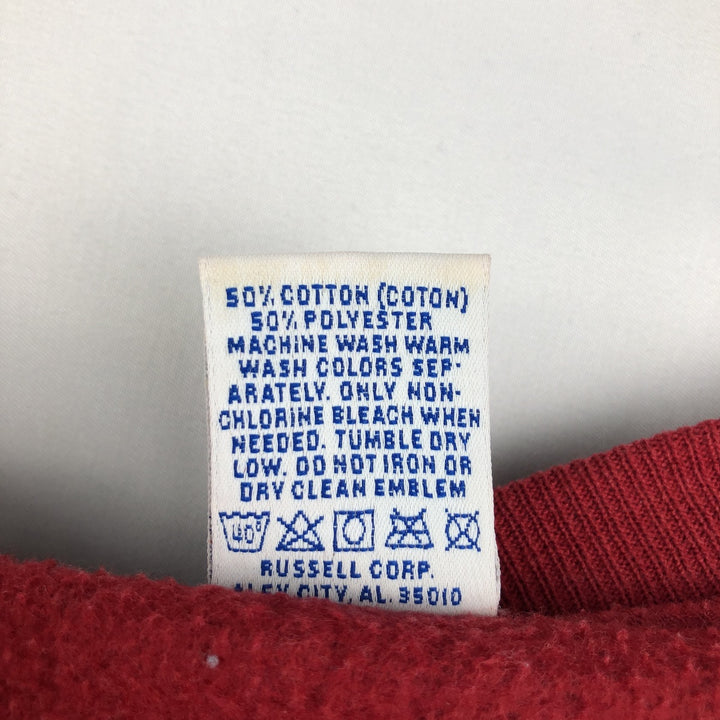 Vintage 90'S Russell ATHLETIC college sweatshirt, made in the USA, size XL, men's cotton red type Vintage Second Hand