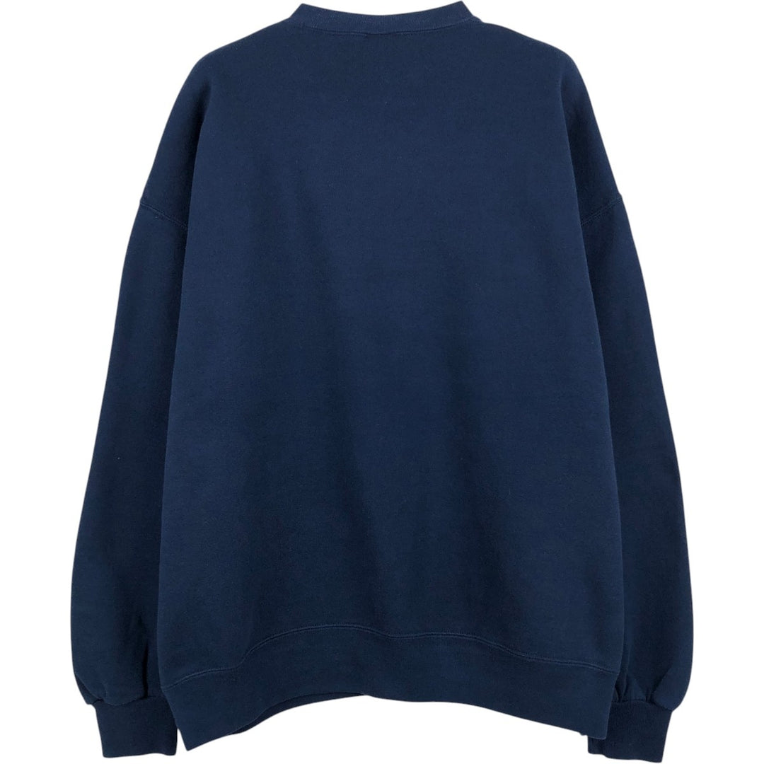 90'S Russell Print College Sweatshirt, Made in USA, Men's XL (approx.), Vintage cotton navy blue type Vintage Second Hand