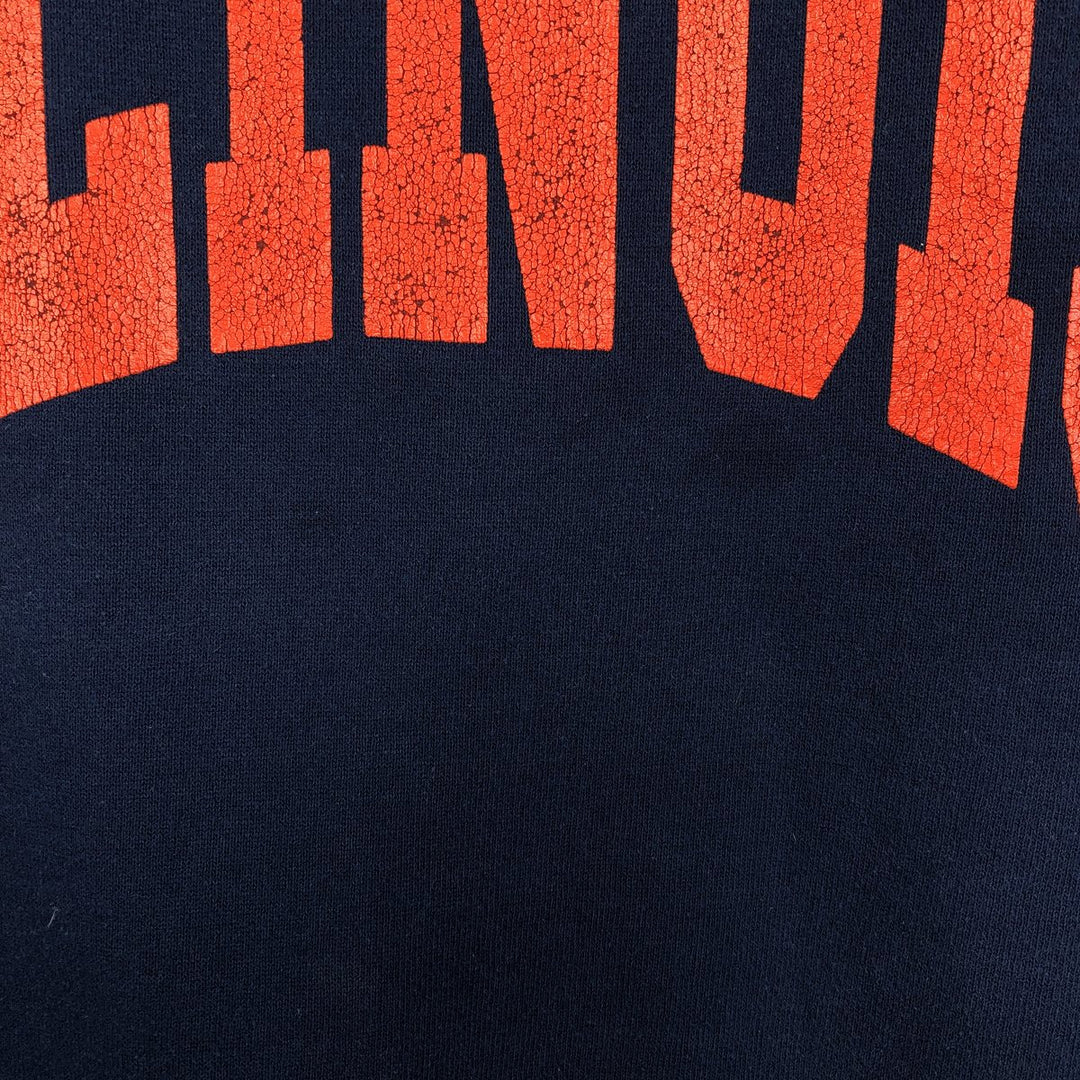 90'S Russell Print College Sweatshirt, Made in USA, Men's XL (approx.), Vintage cotton navy blue type Vintage Second Hand