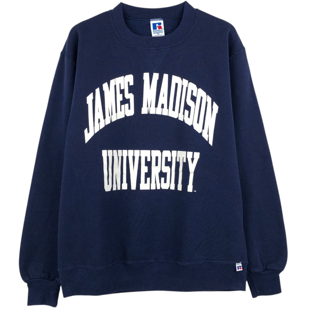 90'S Russell College Sweatshirt, Made in USA, Men's M, Vintage cotton navy blue type Vintage Second Hand