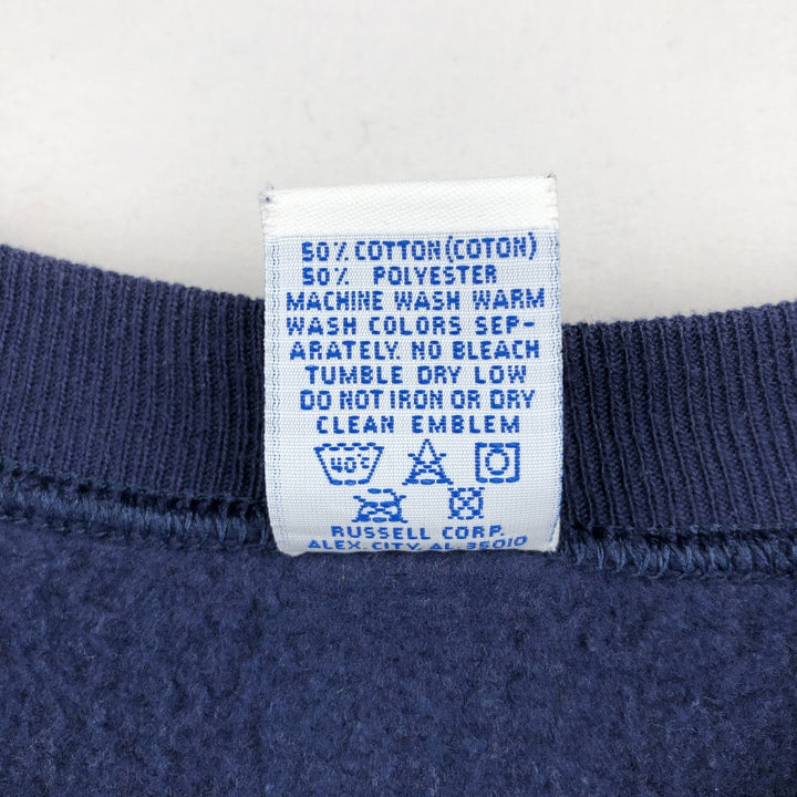 90'S Russell College Sweatshirt, Made in USA, Men's M, Vintage cotton navy blue type Vintage Second Hand