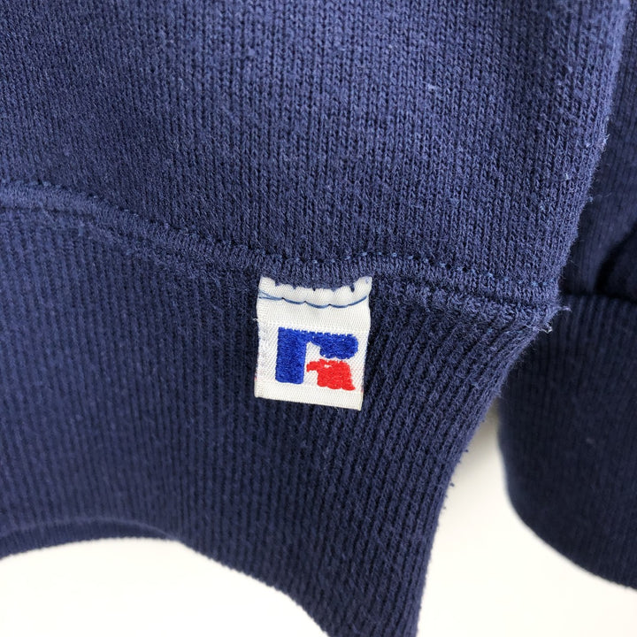 90'S Russell College Sweatshirt, Made in USA, Men's M, Vintage cotton navy blue type Vintage Second Hand