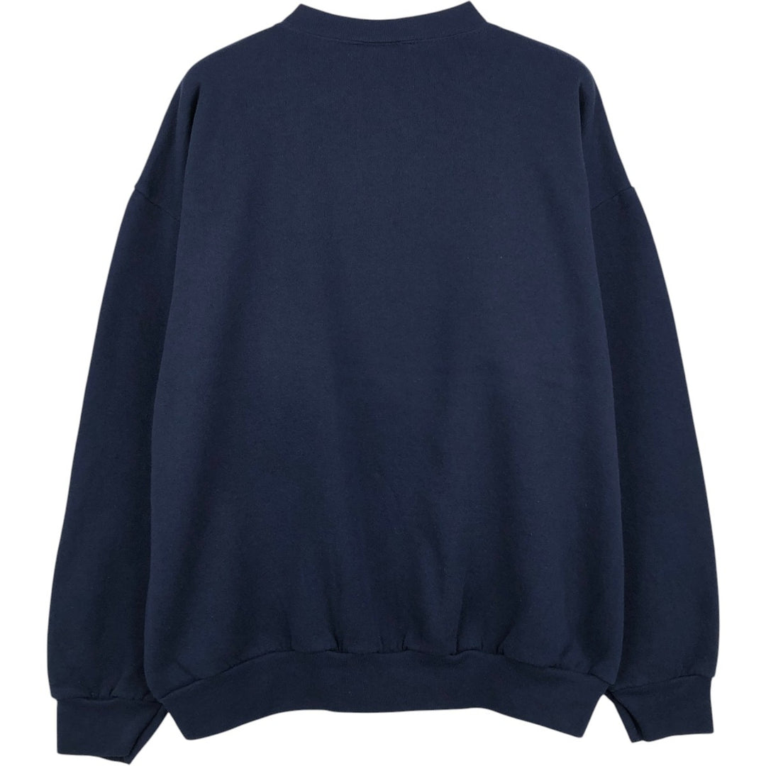 90'S Tultex MAXIMUM SWEATS College Sweatshirt, Made in USA, Men's Size L (Equivalent), Vintage cotton navy blue type Vintage Second Hand