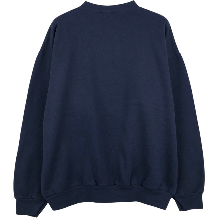 90'S Tultex MAXIMUM SWEATS College Sweatshirt, Made in USA, Men's Size L (Equivalent), Vintage cotton navy blue type Vintage Second Hand
