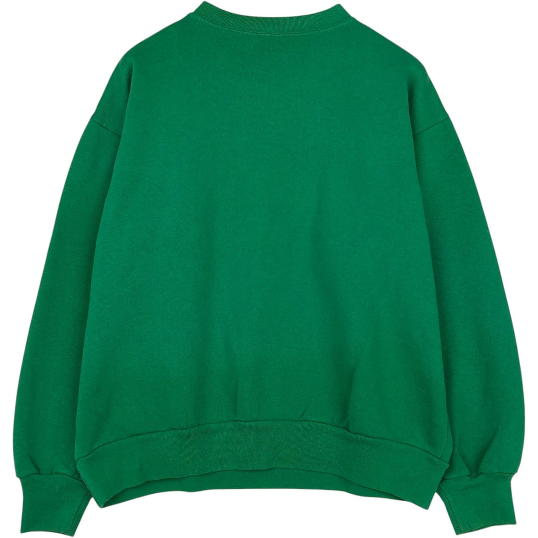 Majestic Notre Dame University Fighting Irish College Character Sweatshirt (Made in USA) cotton green type Vintage Second Hand
