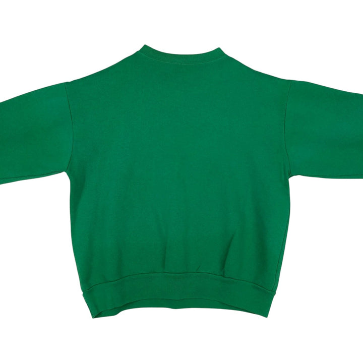 Majestic Notre Dame University Fighting Irish College Character Sweatshirt (Made in USA) cotton green type Vintage Second Hand