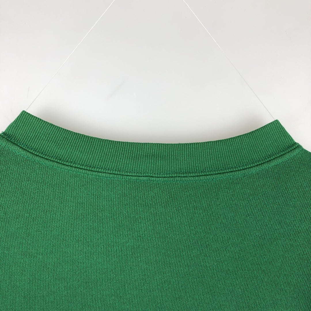 Majestic Notre Dame University Fighting Irish College Character Sweatshirt (Made in USA) cotton green type Vintage Second Hand