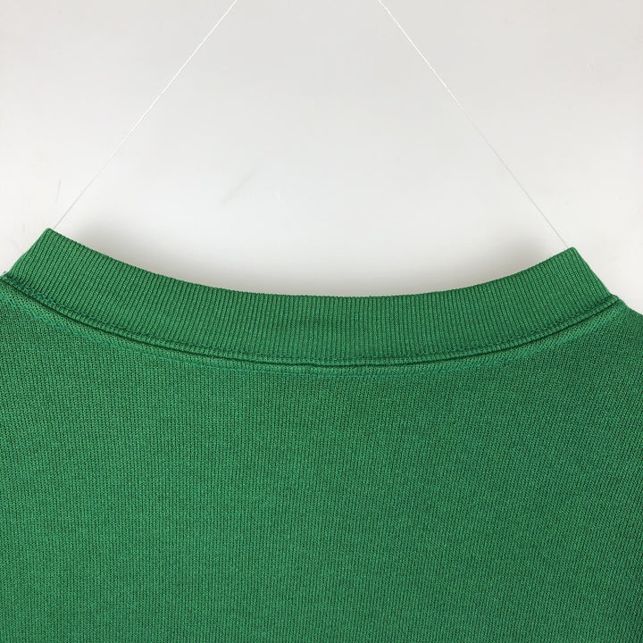 Majestic Notre Dame University Fighting Irish College Character Sweatshirt (Made in USA) cotton green type Vintage Second Hand