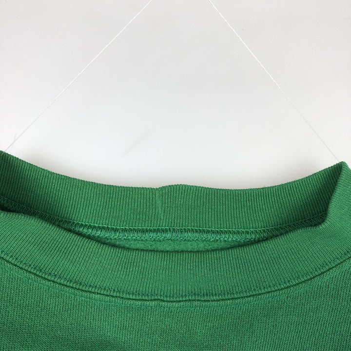 Majestic Notre Dame University Fighting Irish College Character Sweatshirt (Made in USA) cotton green type Vintage Second Hand