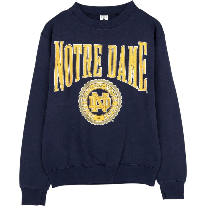 90'S GALT SAND NOTRE DAME University of Notre Dame College Sweatshirt, Made in USA, Men's Size M (approx.), Vintage cotton navy blue type Vintage Second Hand