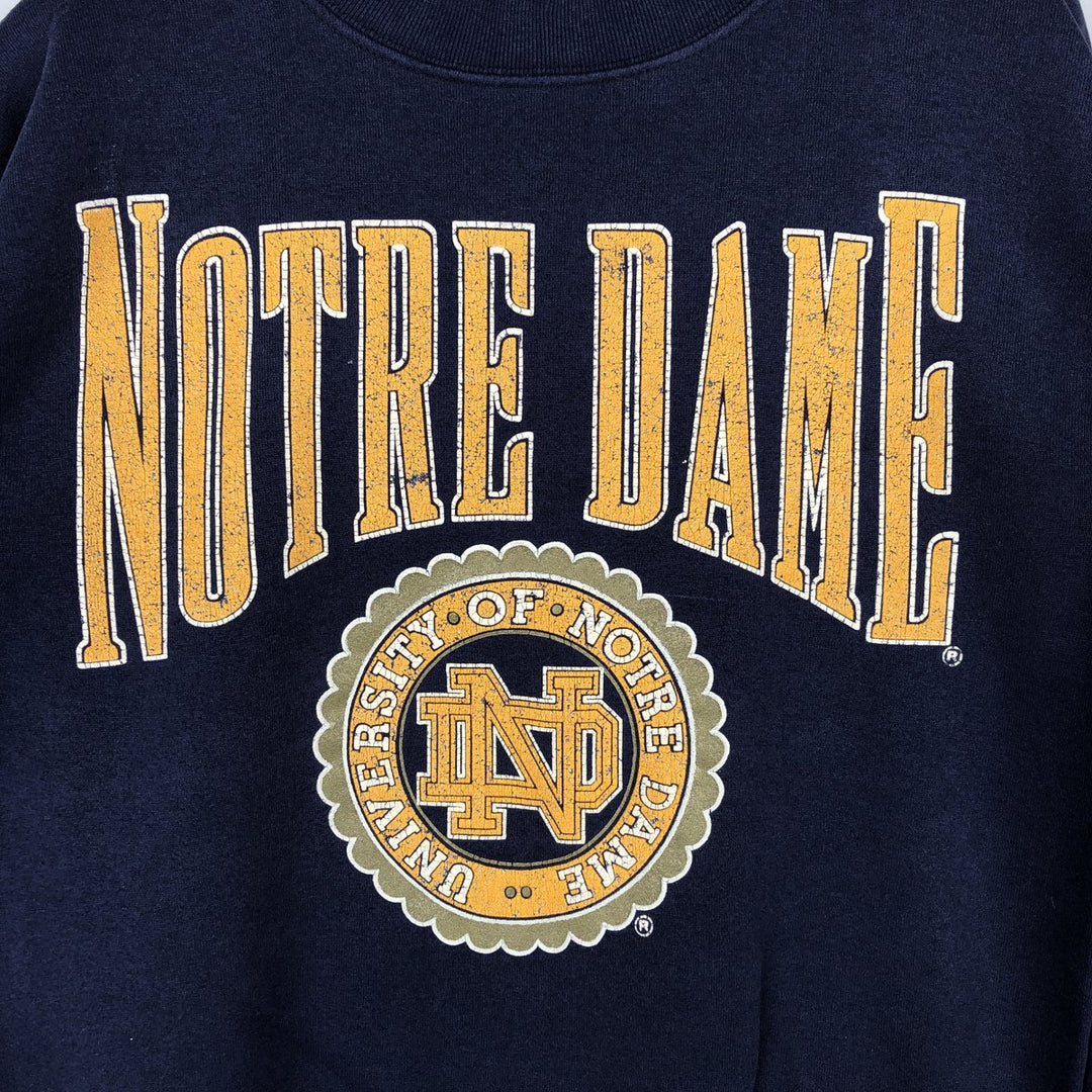 90'S GALT SAND NOTRE DAME University of Notre Dame College Sweatshirt, Made in USA, Men's Size M (approx.), Vintage cotton navy blue type Vintage Second Hand
