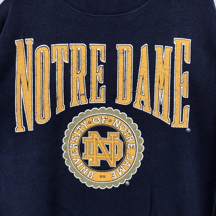 90'S GALT SAND NOTRE DAME University of Notre Dame College Sweatshirt, Made in USA, Men's Size M (approx.), Vintage cotton navy blue type Vintage Second Hand