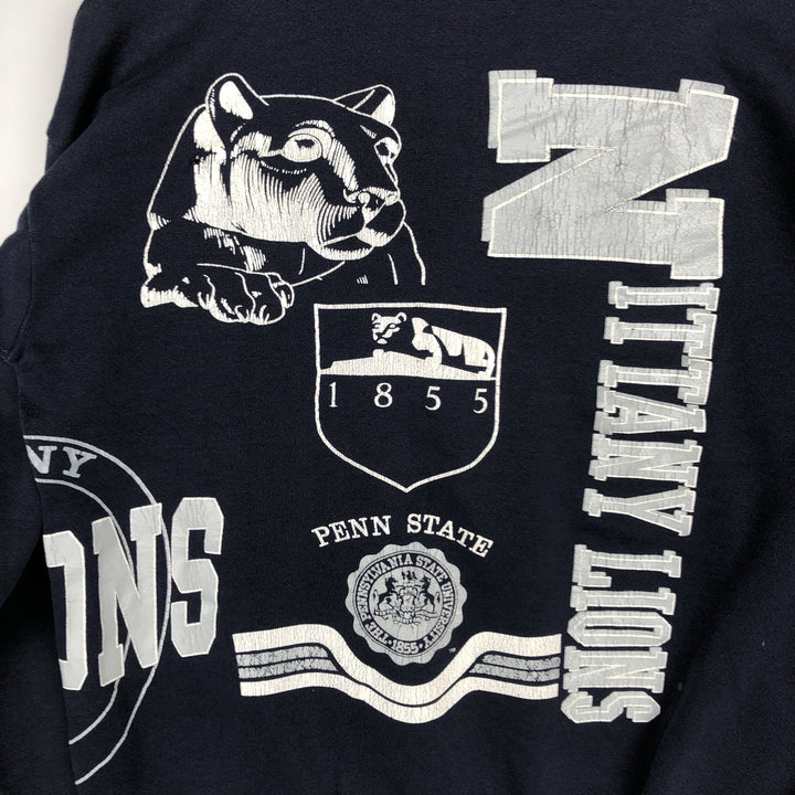 PENN STATE (Pennsylvania State University) College Character Sweatshirt, Men's Size L (approx.), Vintage unclear navy blue type Vintage Second Hand