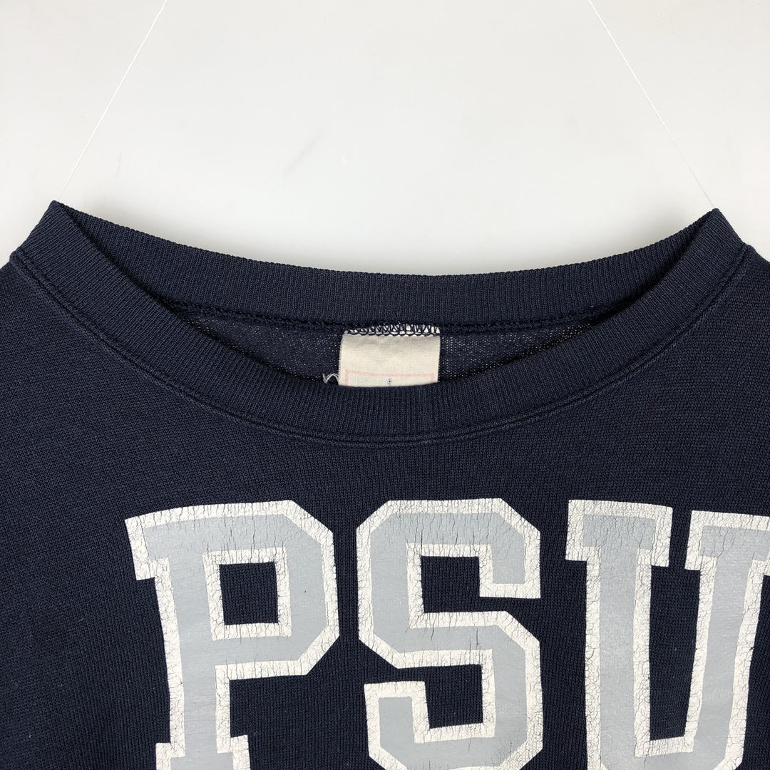 PENN STATE (Pennsylvania State University) College Character Sweatshirt, Men's Size L (approx.), Vintage unclear navy blue type Vintage Second Hand