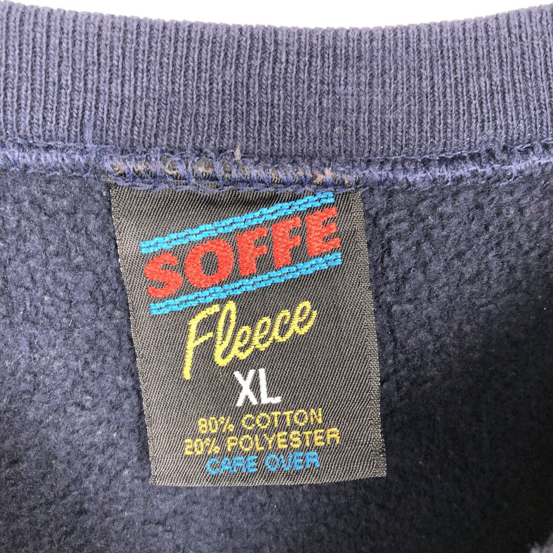 90'S Sophie Wisconsin College Character Sweatshirt, Made in USA, Men's XL equivalent, Vintage cotton navy blue type Vintage Second Hand