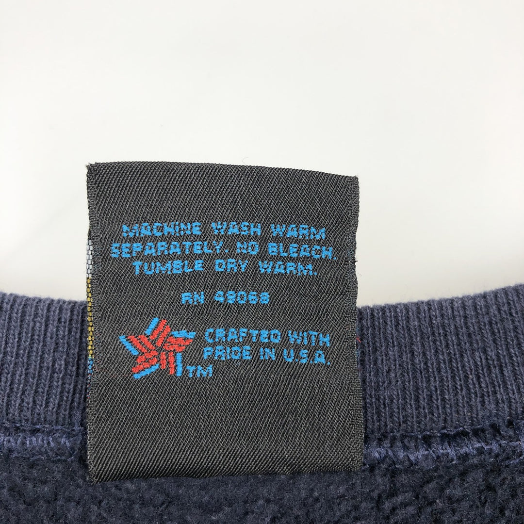 90'S Sophie Wisconsin College Character Sweatshirt, Made in USA, Men's XL equivalent, Vintage cotton navy blue type Vintage Second Hand