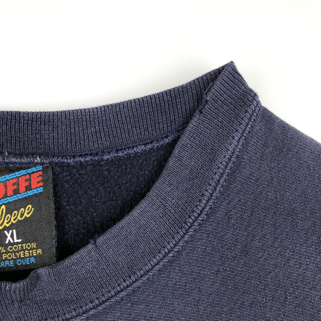 90'S Sophie Wisconsin College Character Sweatshirt, Made in USA, Men's XL equivalent, Vintage cotton navy blue type Vintage Second Hand