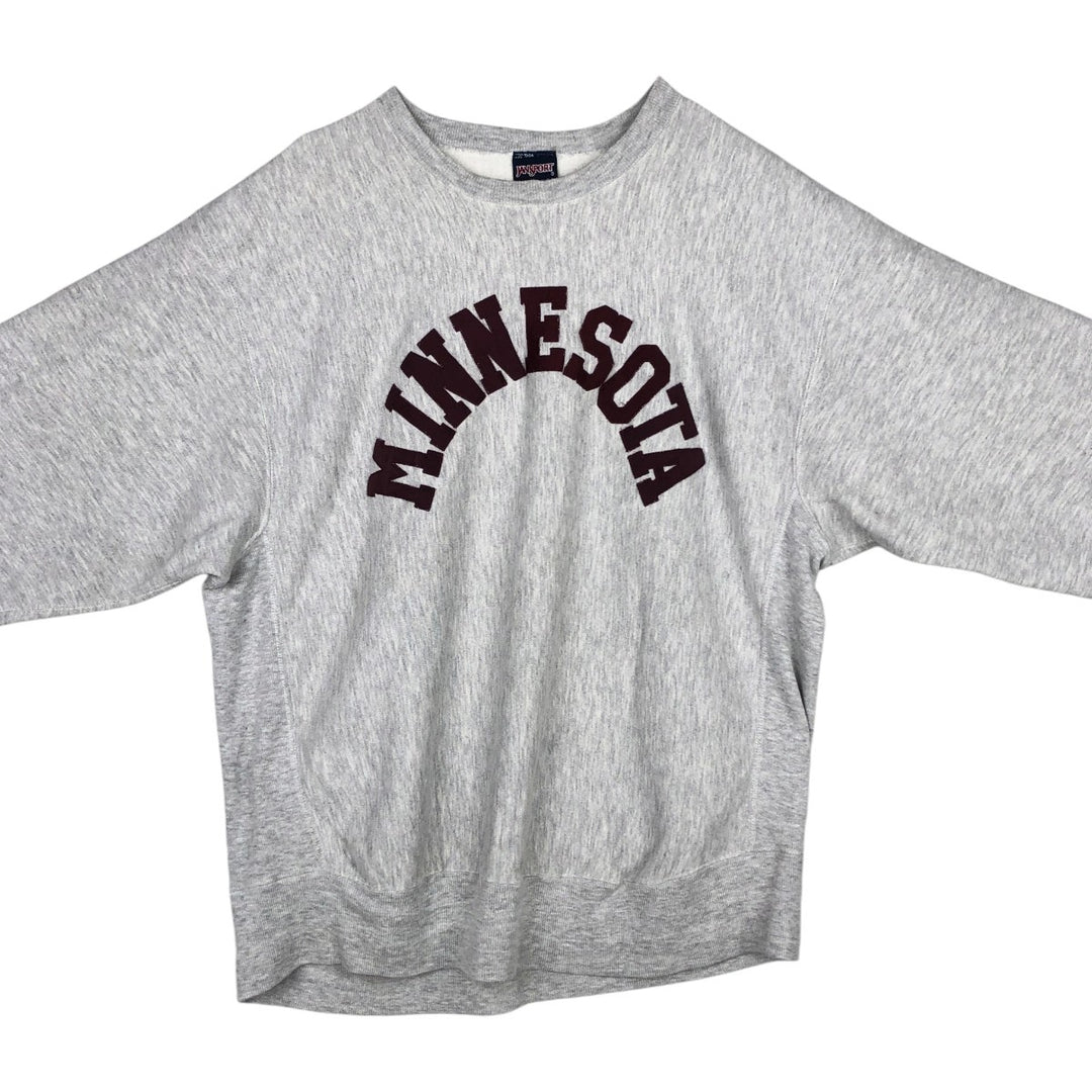 90'S JanSport MINNESOTA University of Minnesota College Sweatshirt, Made in USA, Men's XXL equivalent, Vintage cotton gray type Vintage Second Hand