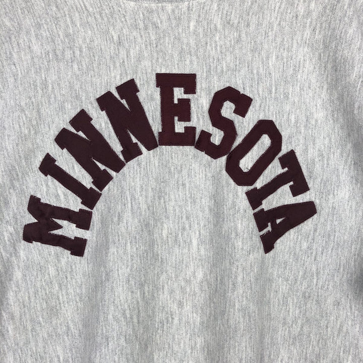 90'S JanSport MINNESOTA University of Minnesota College Sweatshirt, Made in USA, Men's XXL equivalent, Vintage cotton gray type Vintage Second Hand