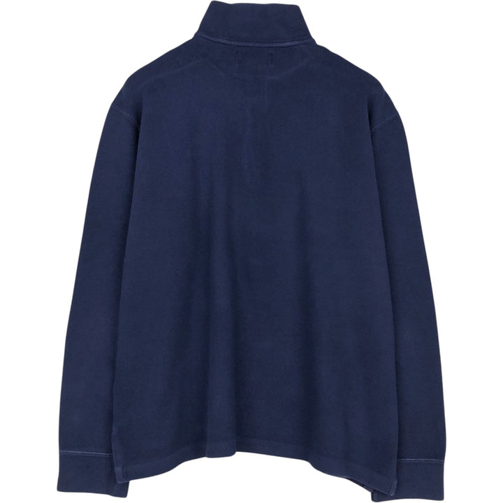 Ralph Lauren POLO by Ralph Lauren Half-Zip Sweatshirt, Men's Size L cotton navy blue type Vintage Second Hand