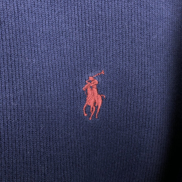 Ralph Lauren POLO by Ralph Lauren Half-Zip Sweatshirt, Men's Size L cotton navy blue type Vintage Second Hand