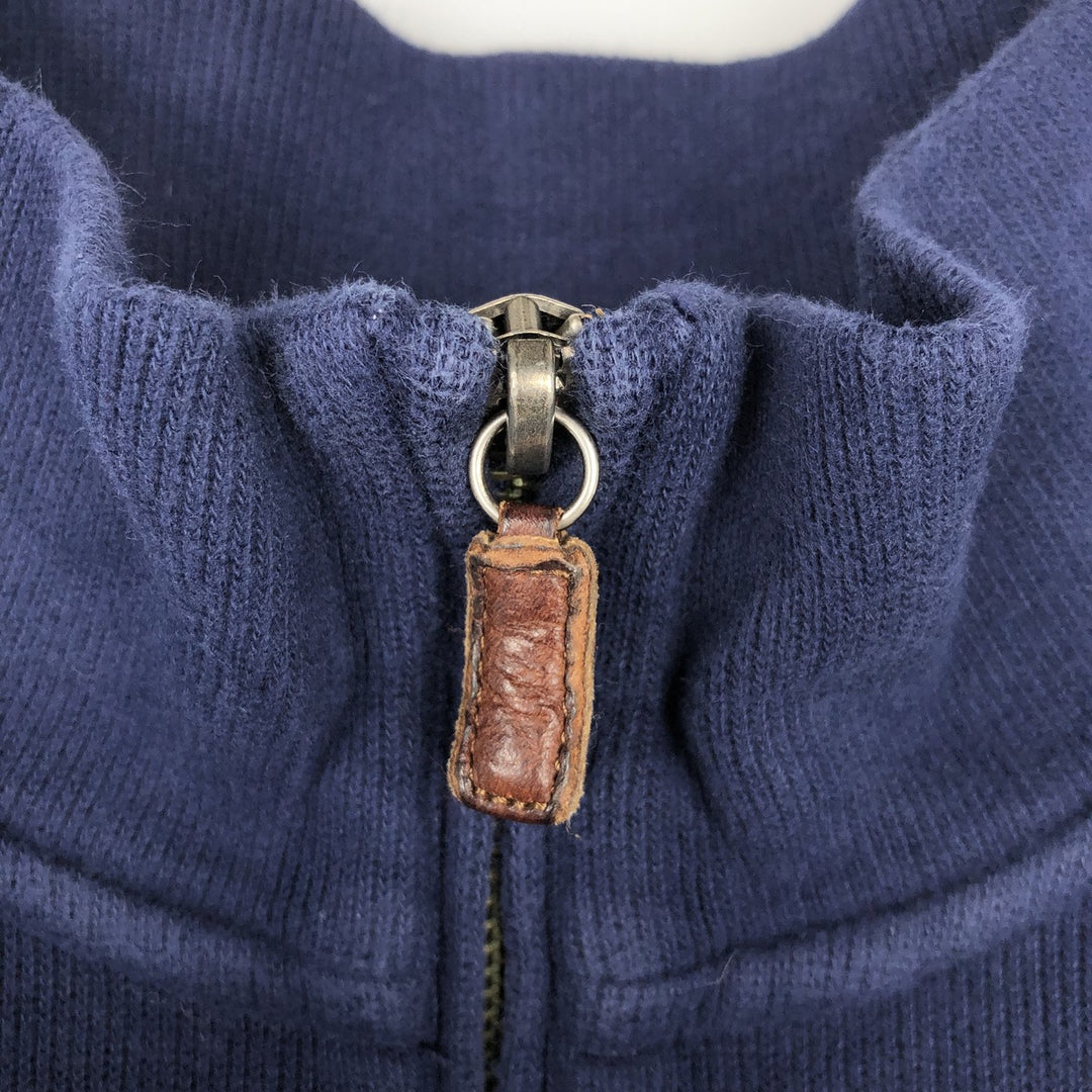 Ralph Lauren POLO by Ralph Lauren Half-Zip Sweatshirt, Men's Size L cotton navy blue type Vintage Second Hand