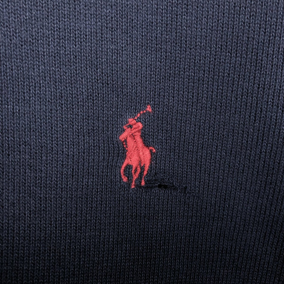 Ralph Lauren POLO RALPH LAUREN Half-zip sweatshirt, men's M size cotton navy blue type Vintage Second Hand