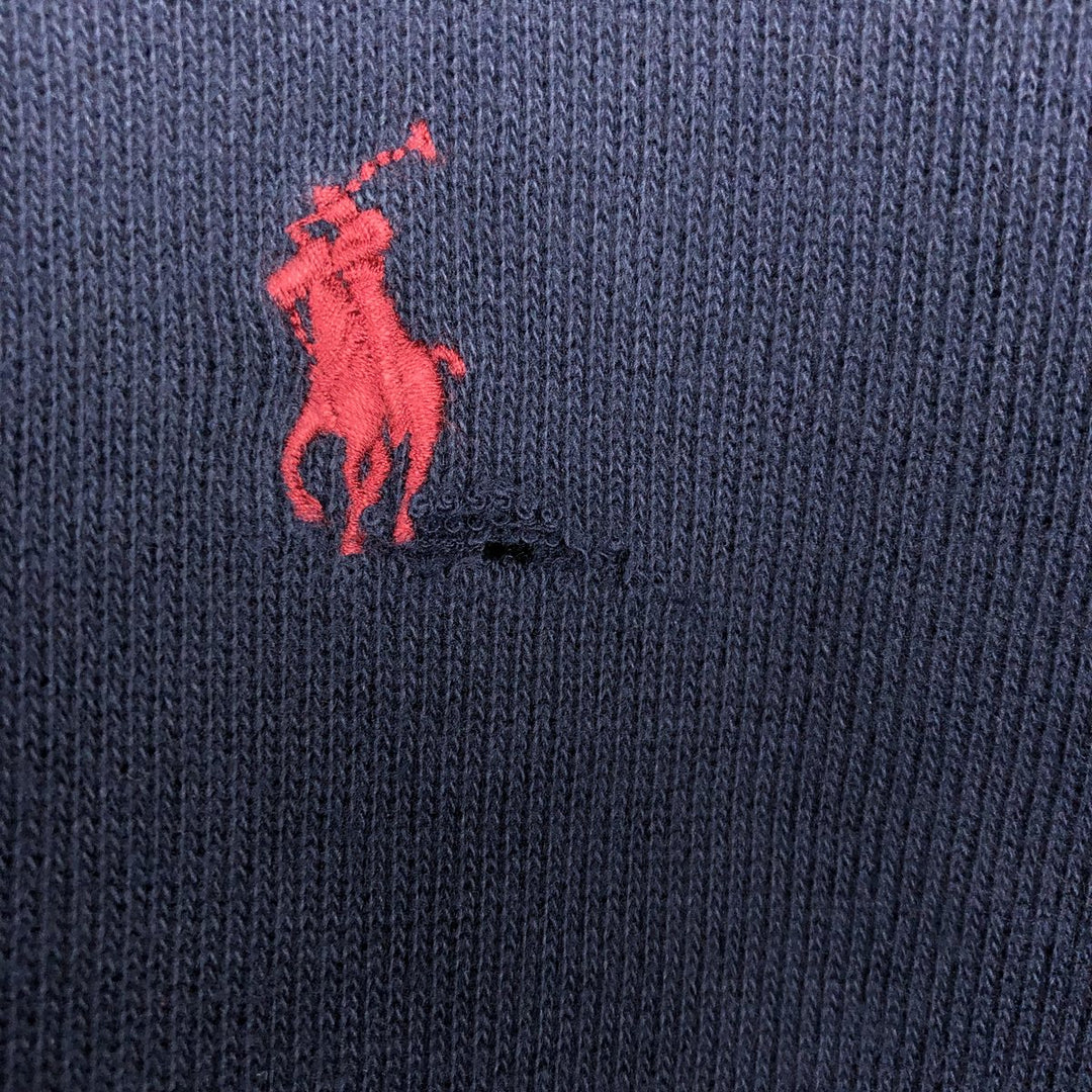 Ralph Lauren POLO RALPH LAUREN Half-zip sweatshirt, men's M size cotton navy blue type Vintage Second Hand
