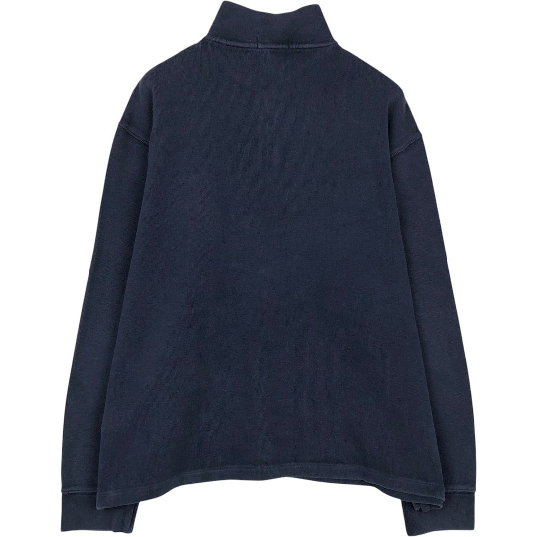 Ralph Lauren POLO RALPH LAUREN Half-Zip Sweatshirt, Men's XL cotton navy blue type Vintage Second Hand