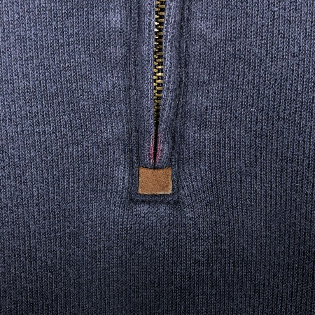 Ralph Lauren POLO RALPH LAUREN Half-Zip Sweatshirt, Men's XL cotton navy blue type Vintage Second Hand
