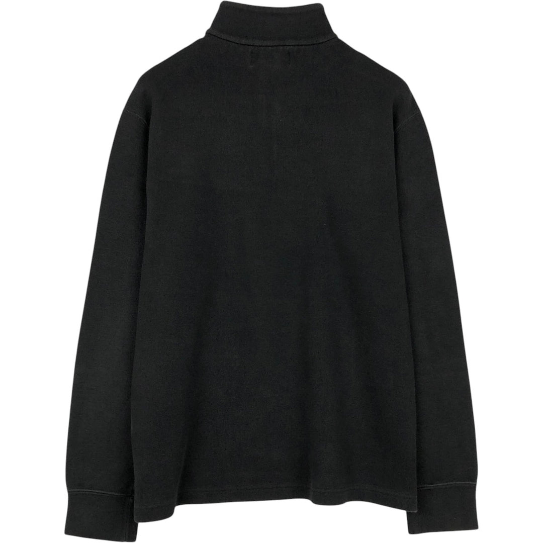 Ralph Lauren POLO by Ralph Lauren Half-Zip Sweatshirt, Men's M cotton black type Vintage Second Hand