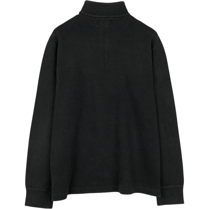 Ralph Lauren POLO by Ralph Lauren Half-Zip Sweatshirt, Men's M cotton black type Vintage Second Hand