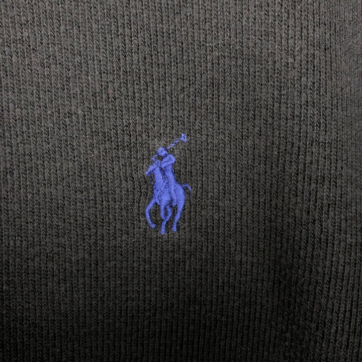 Ralph Lauren POLO by Ralph Lauren Half-Zip Sweatshirt, Men's M cotton black type Vintage Second Hand