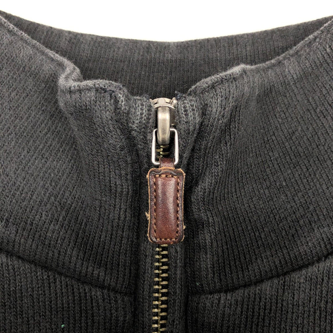 Ralph Lauren POLO by Ralph Lauren Half-Zip Sweatshirt, Men's M cotton black type Vintage Second Hand